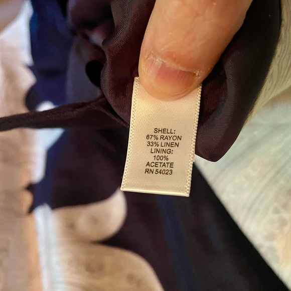 Banana Republic Paisley Print Navy Blue Dress size 0 - Picture 6 of 9